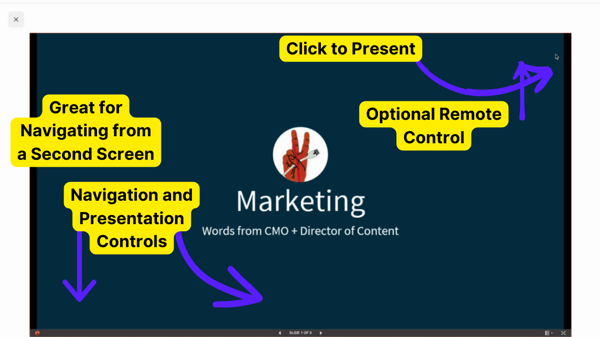MeetMoji Presentation Controls